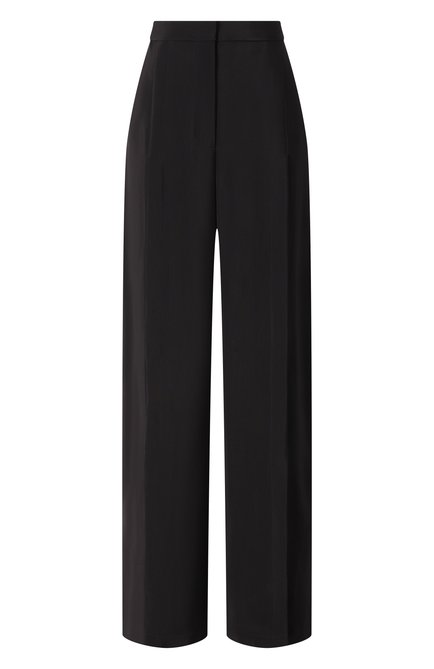 Женс�кие брюки из вискозы и шерсти MUGLER черного цвета, арт. 25P1PA0493196 | Фото 1 (Материал внешний: Вискоза; Драгоценные камни: Проставлено; Материал сплава: Проставлено; Длина (брюки, джинсы): Удлиненные)
