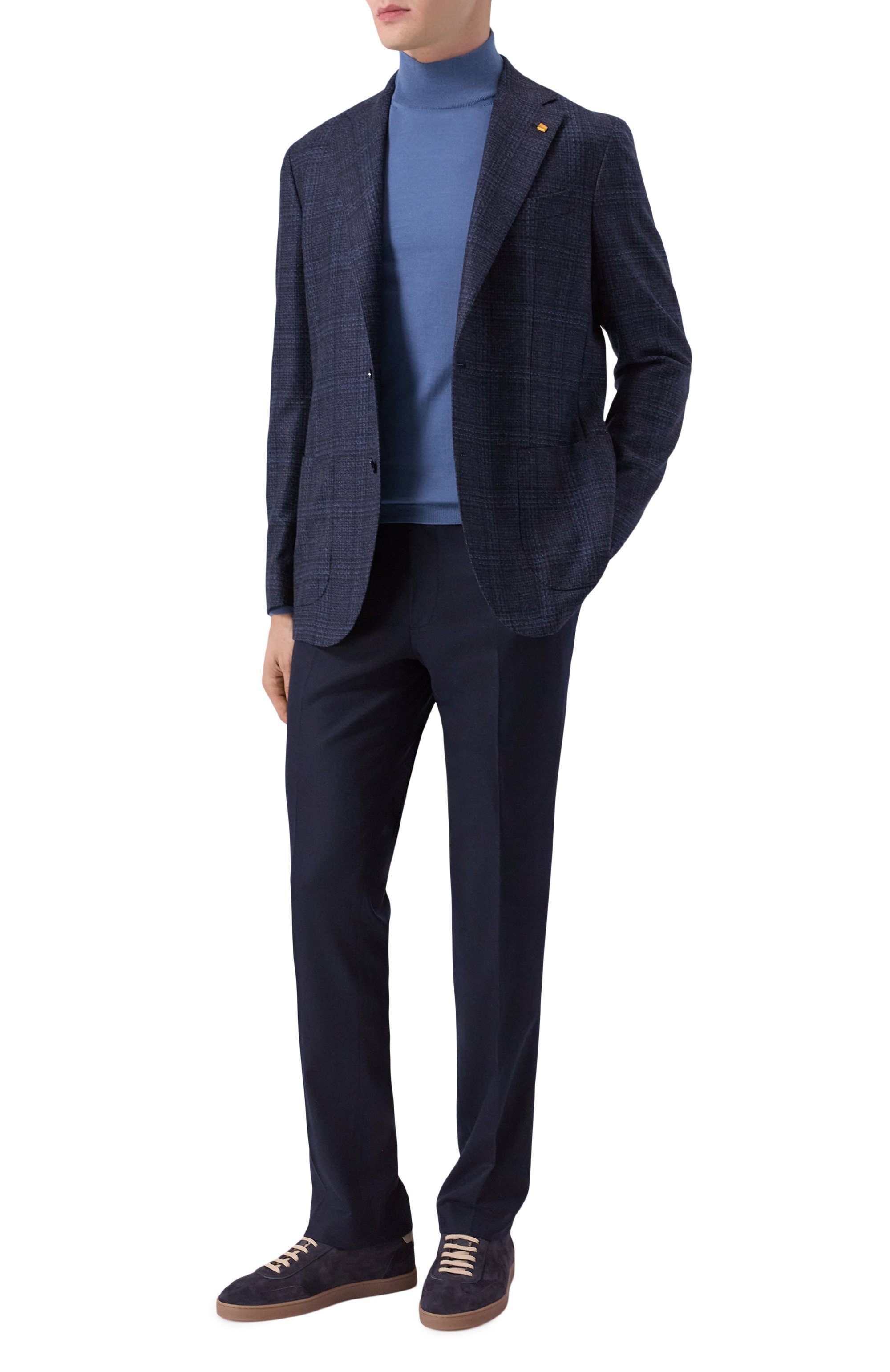 Брюки BERWICH темно-синего цвета по цене 55600 руб., арт. SC/1 ALC/RWSLTX, фото 2 Брюки BERWICH, арт. SC/1 ALC/RWSLTX, фото 2