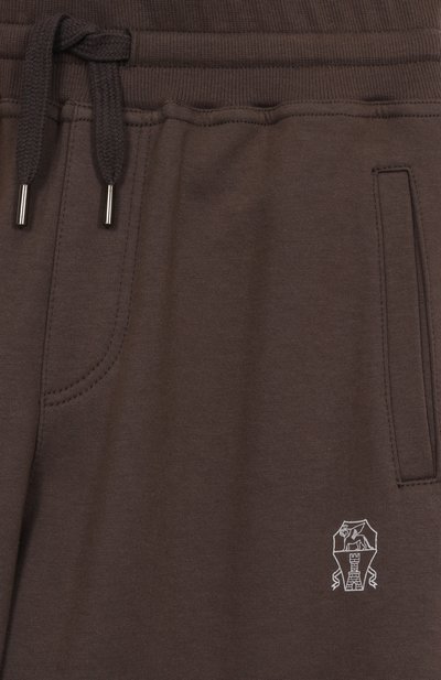 Хлопковые джоггеры BRUNELLO CUCINELLI, арт. BW863E347C, фото 3