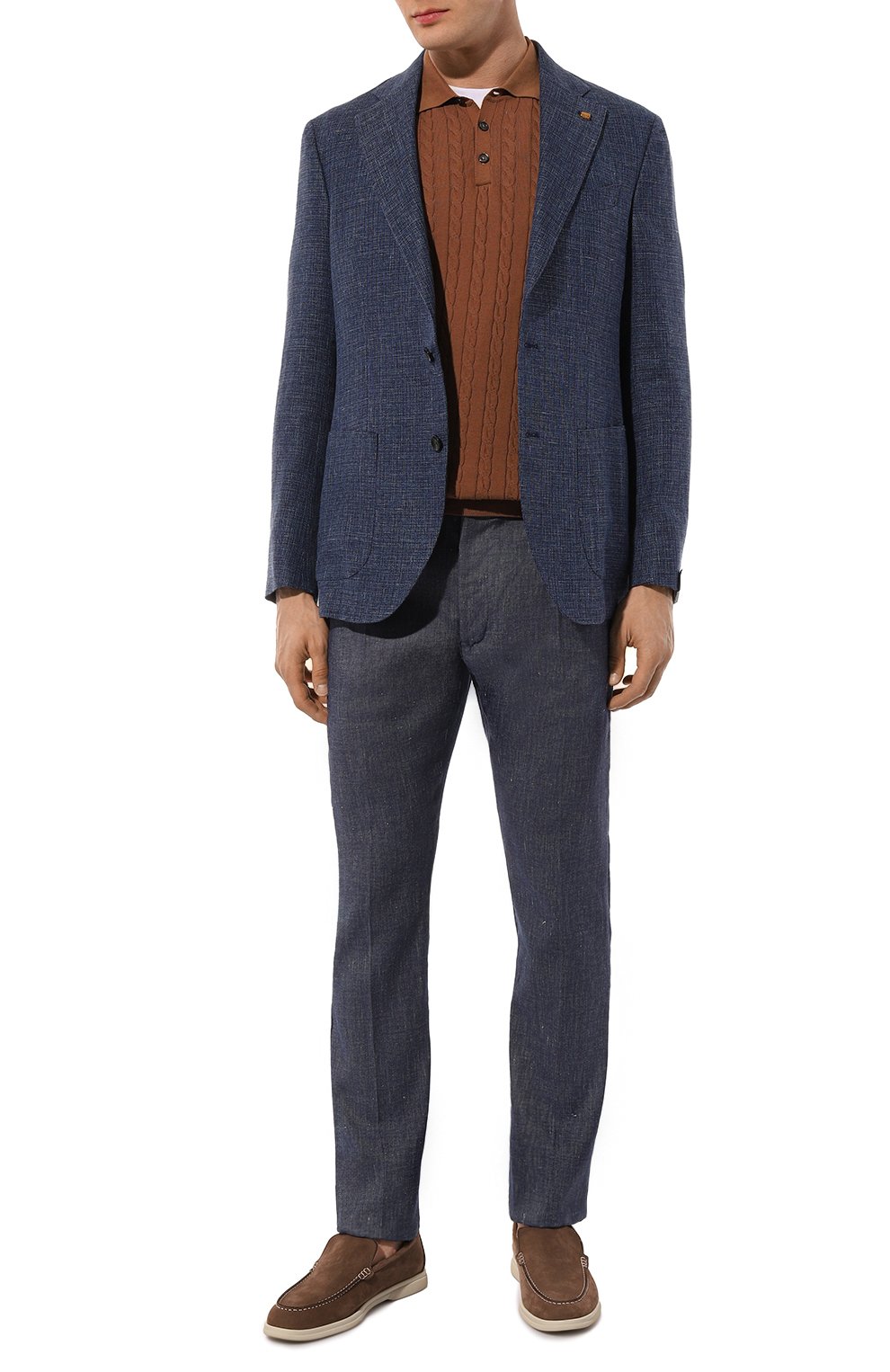 Пиджак из шерсти и льна SARTORIA LATORRE синего цвета по цене 84300 руб., арт. EF74/UF1253, фото 2 Пиджак из шерсти и льна SARTORIA LATORRE, арт. EF74/UF1253, фото 2