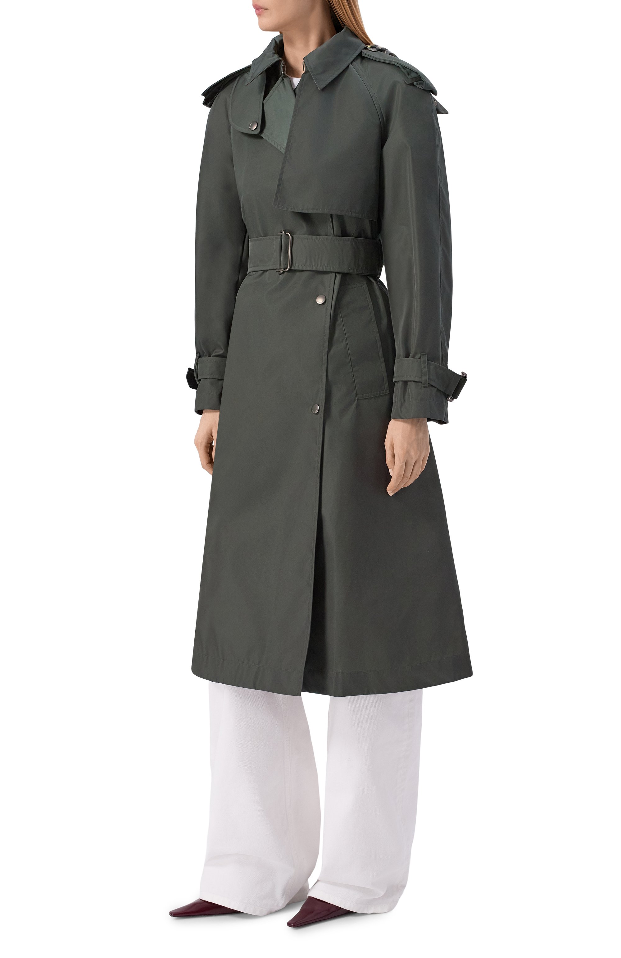 Тренч BURBERRY зеленого цвета по цене 260500 руб., арт. 8114353, фото 3 Тренч BURBERRY, арт. 8114353, фото 3