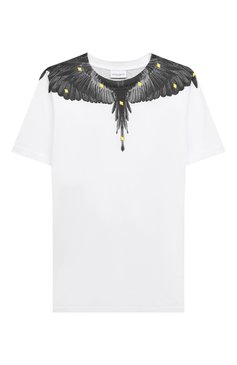 Детская хлопковая футболка MARCELO BURLON KIDS OF MILAN белого цвета, арт. 21E/B/MB/1114/0010/8-14Y | Фото 1 (Материал внешний: Хлопок; Рукава: Короткие; Региональные ограничения белый список (Axapta Mercury): RU; Мальчики Кросс-КТ: Футболка-одежда; Драгоценные камни: Проставлено; Материал сплава: Проставлено)