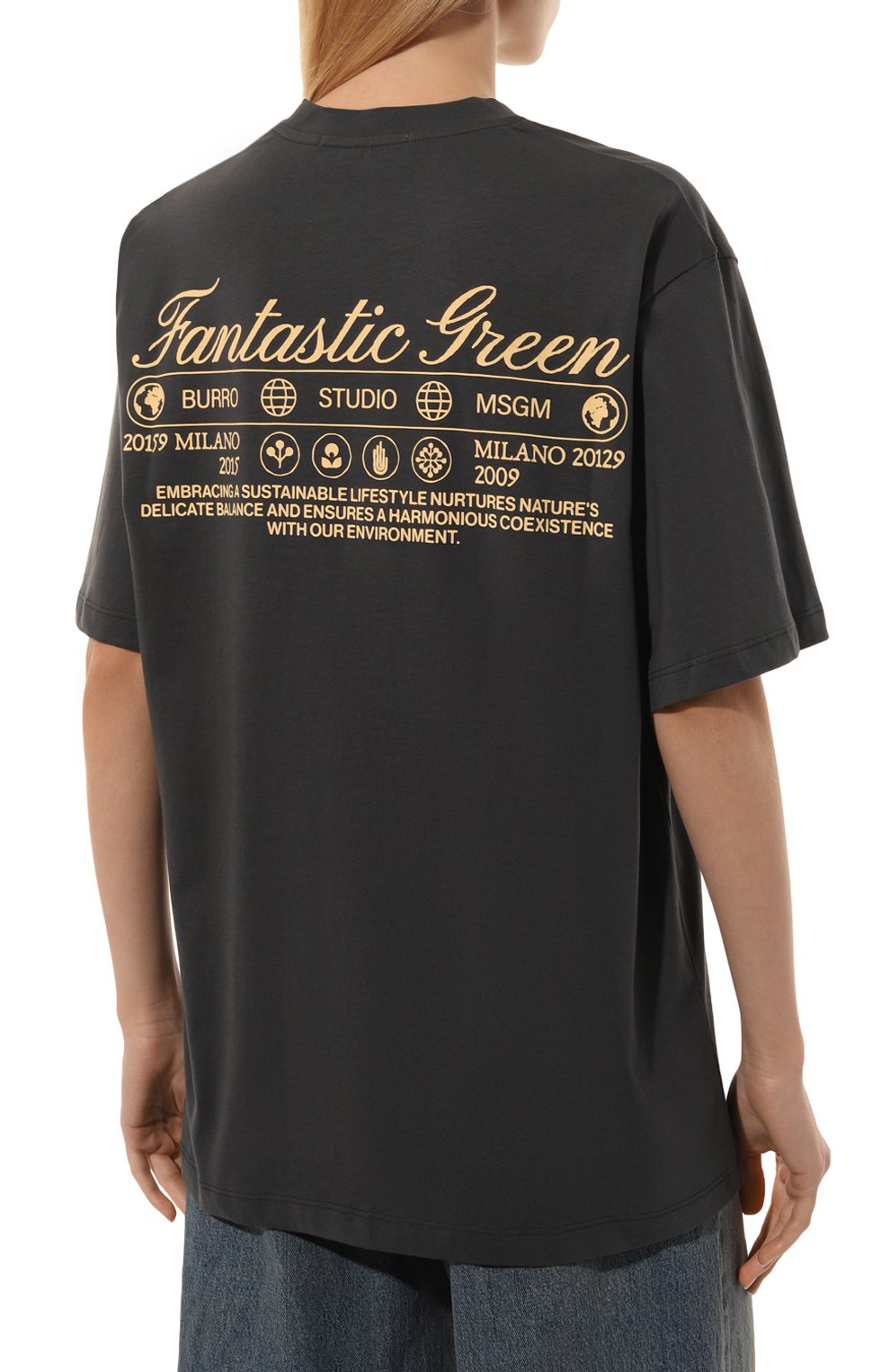 Хлопковая футболка MSGM, арт. 3746MM03/247791, фото 4