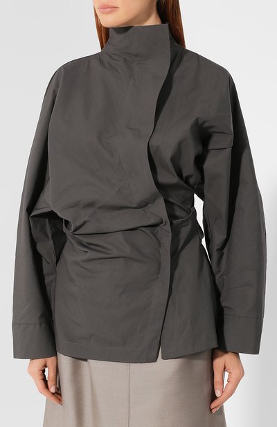 Хлопковая рубашка ACNE STUDIOS темно-серого цвета по цене 52650 руб., арт. AC0173, фото 3 Хлопковая рубашка ACNE STUDIOS, арт. AC0173, фото 3