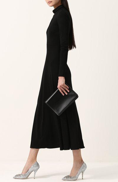 Туфли с глиттером и заклепками на шпильке MIU MIU, арт. 5I242B/36B, фото 2