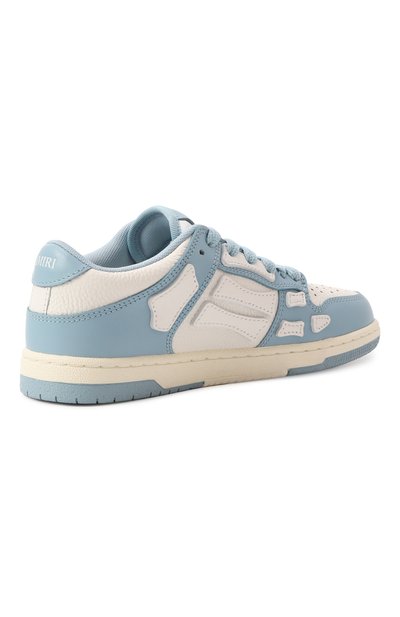 Кожаные кеды skel-top AMIRI голубого цвета по цене 42100 руб., арт. AKF0SR1014, фото 3 Кожаные кеды skel-top AMIRI, арт. AKF0SR1014, фото 3