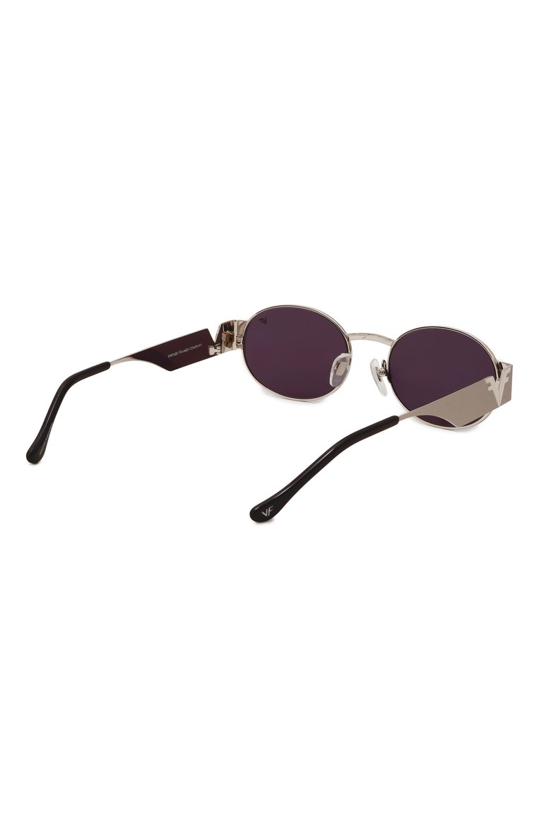 Женские солнцезащитные очки VINTAGE FRAMES черного цвета, арт. CYPHER 24KT WHITE G0LD/BLACK | Фото 5 (Тип очков: С/з; Материал: Металл; Нос: Не проставлено; Региональные ограничения белый список (Axapta Mercury): Не проставлено; Кросс-КТ: С/з-унисекс; Очки форма: Овальные; Оптика Гендер: оптика-унисекс)
