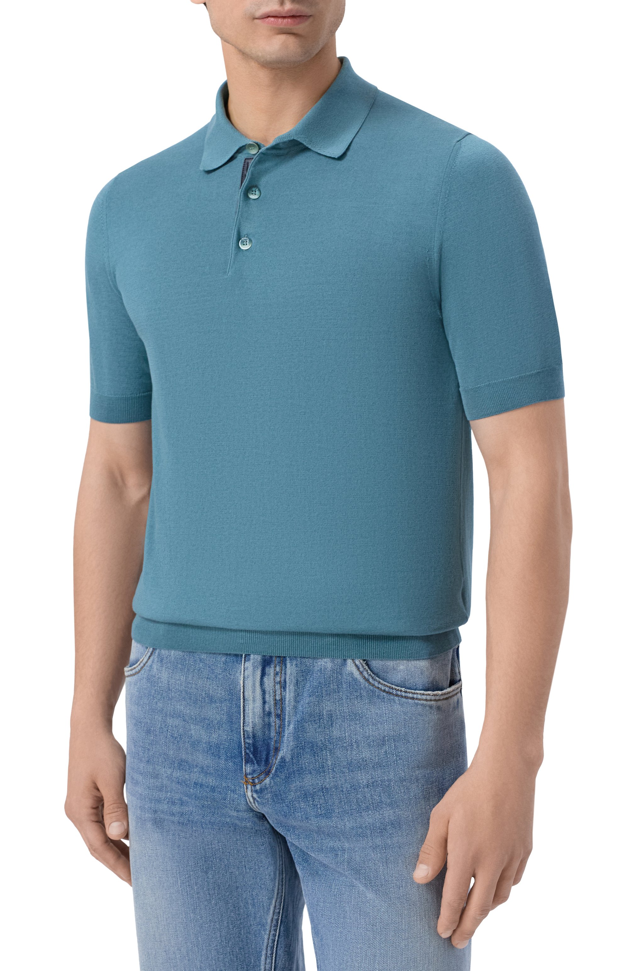 Поло из хлопка и шелка ZILLI, арт. KBP002M0144VINTE0, фото 3