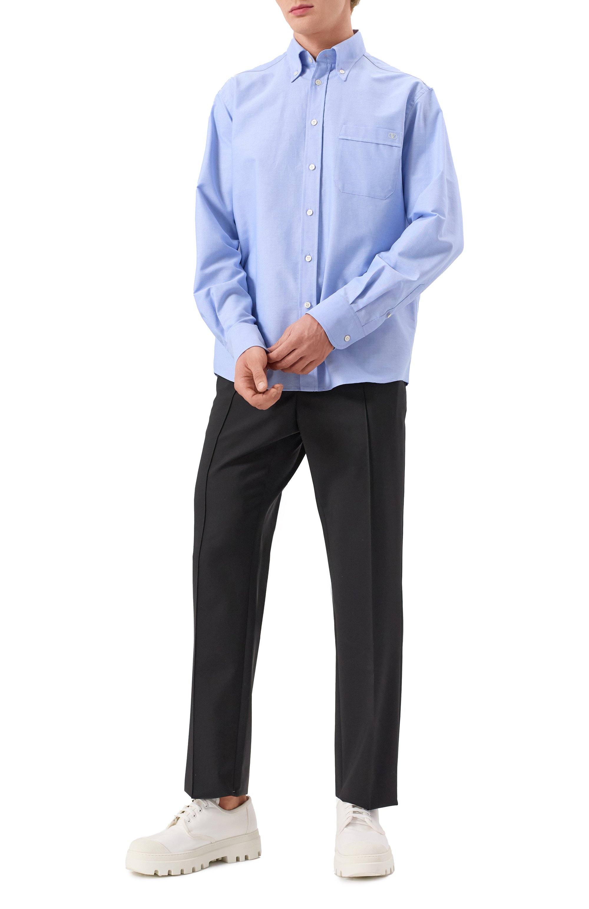 Хлопковая рубашка VALENTINO, арт. 6V3ABQ35AL2, фото 2