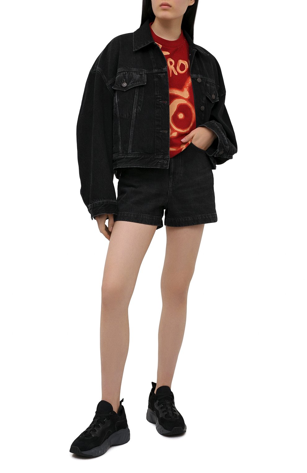 Хлопковая футболка ACNE STUDIOS, арт. AL0207, фото 2