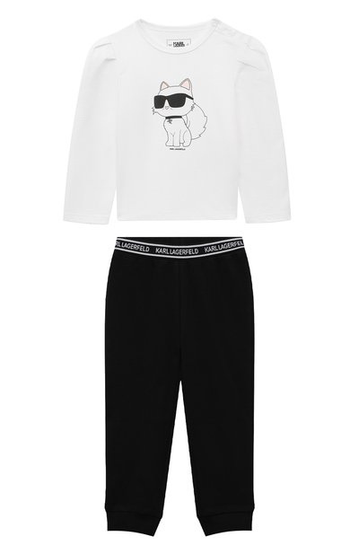 Комплект из лонгслива и брюк KARL LAGERFELD KIDS, арт. Z30280