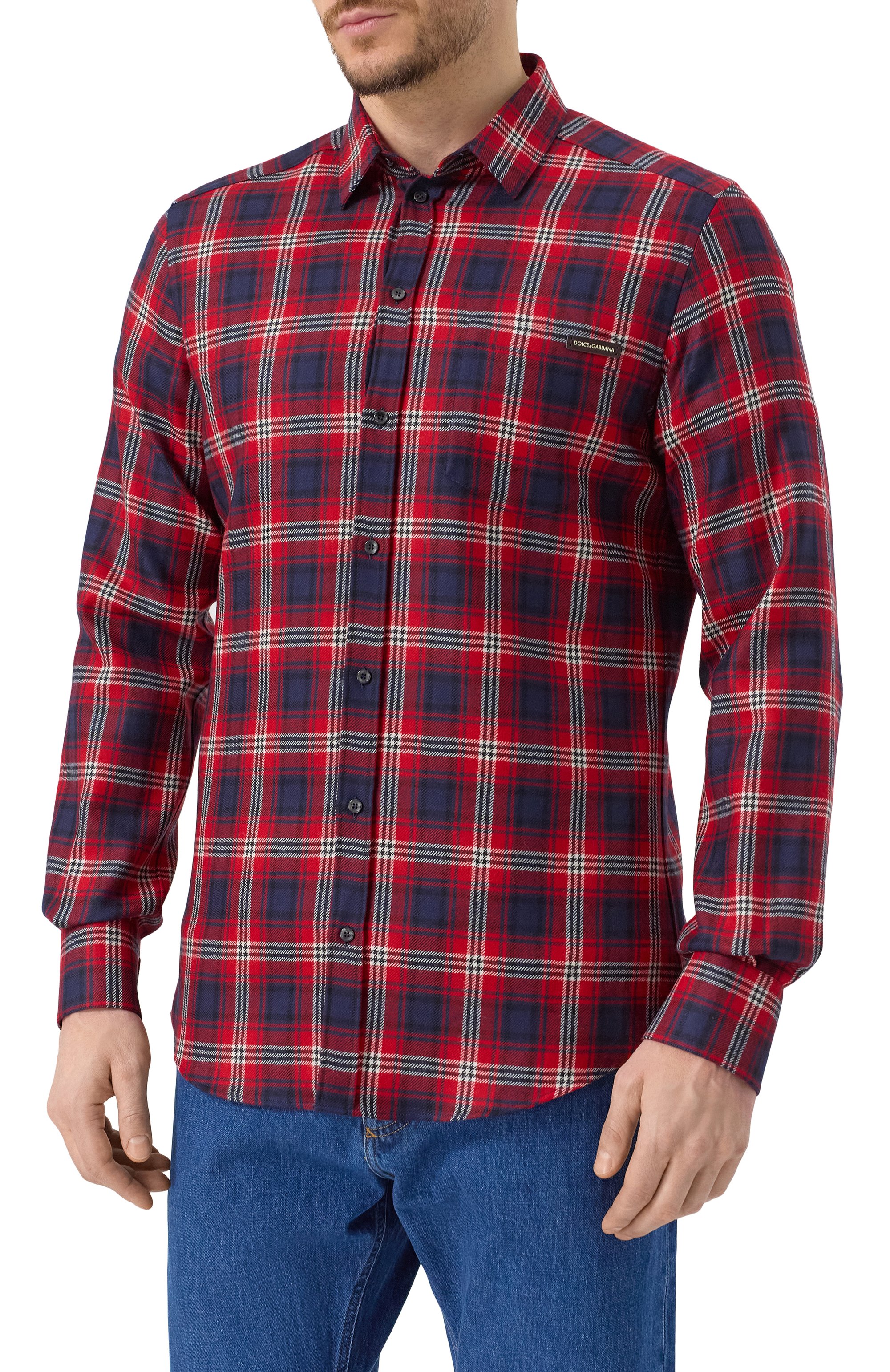 Шерстяная рубашка DOLCE & GABBANA, арт. G5JZ9T/FQ2H3, фото 3