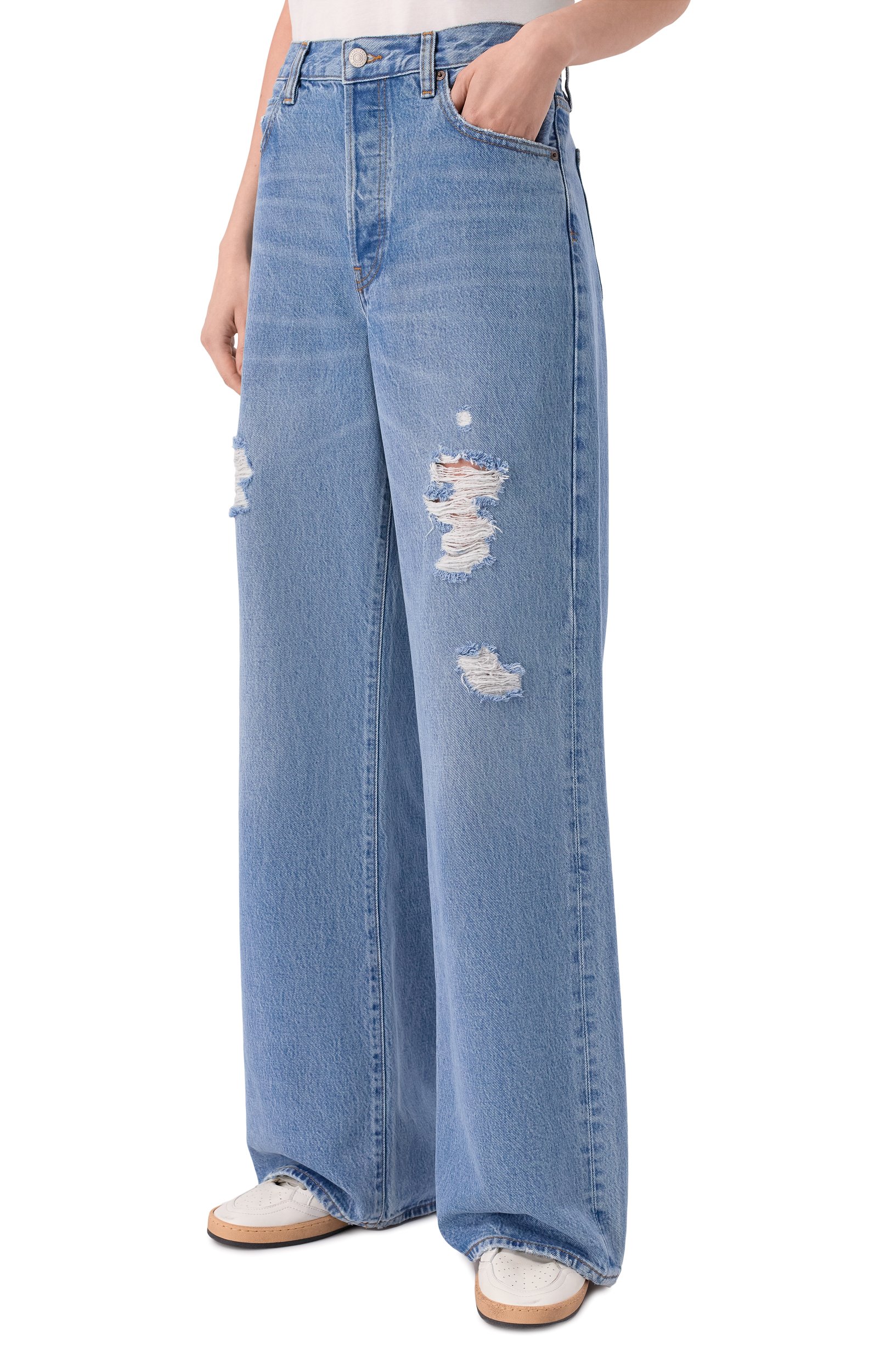 Джинсы the loose FRAME DENIM голубого цвета по цене 57150 руб., арт. 2002874/THE L00SE, фото 3 Джинсы the loose FRAME DENIM, арт. 2002874/THE L00SE, фото 3