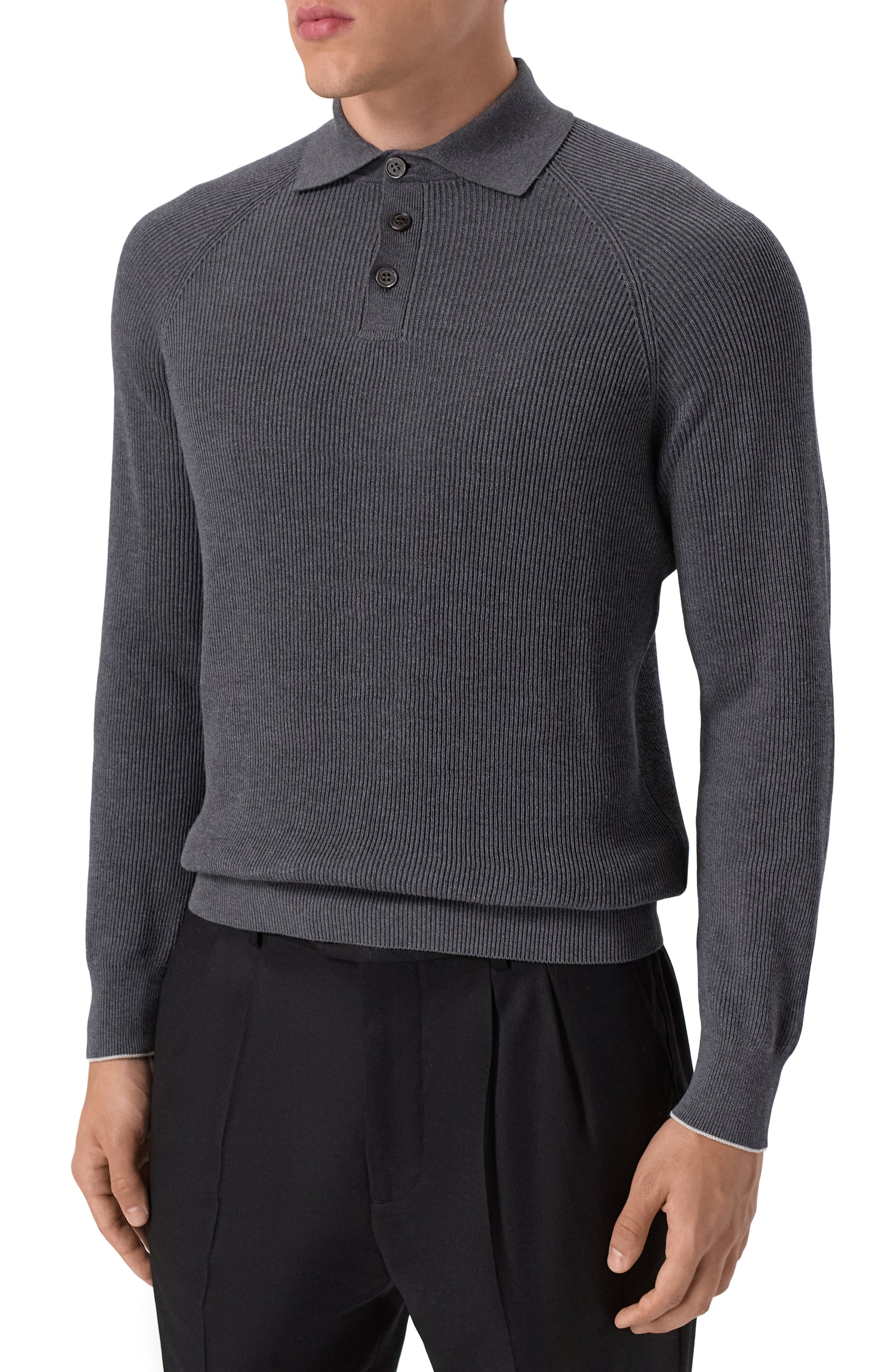 Хлопковое поло BRUNELLO CUCINELLI, арт. M29400105, фото 3