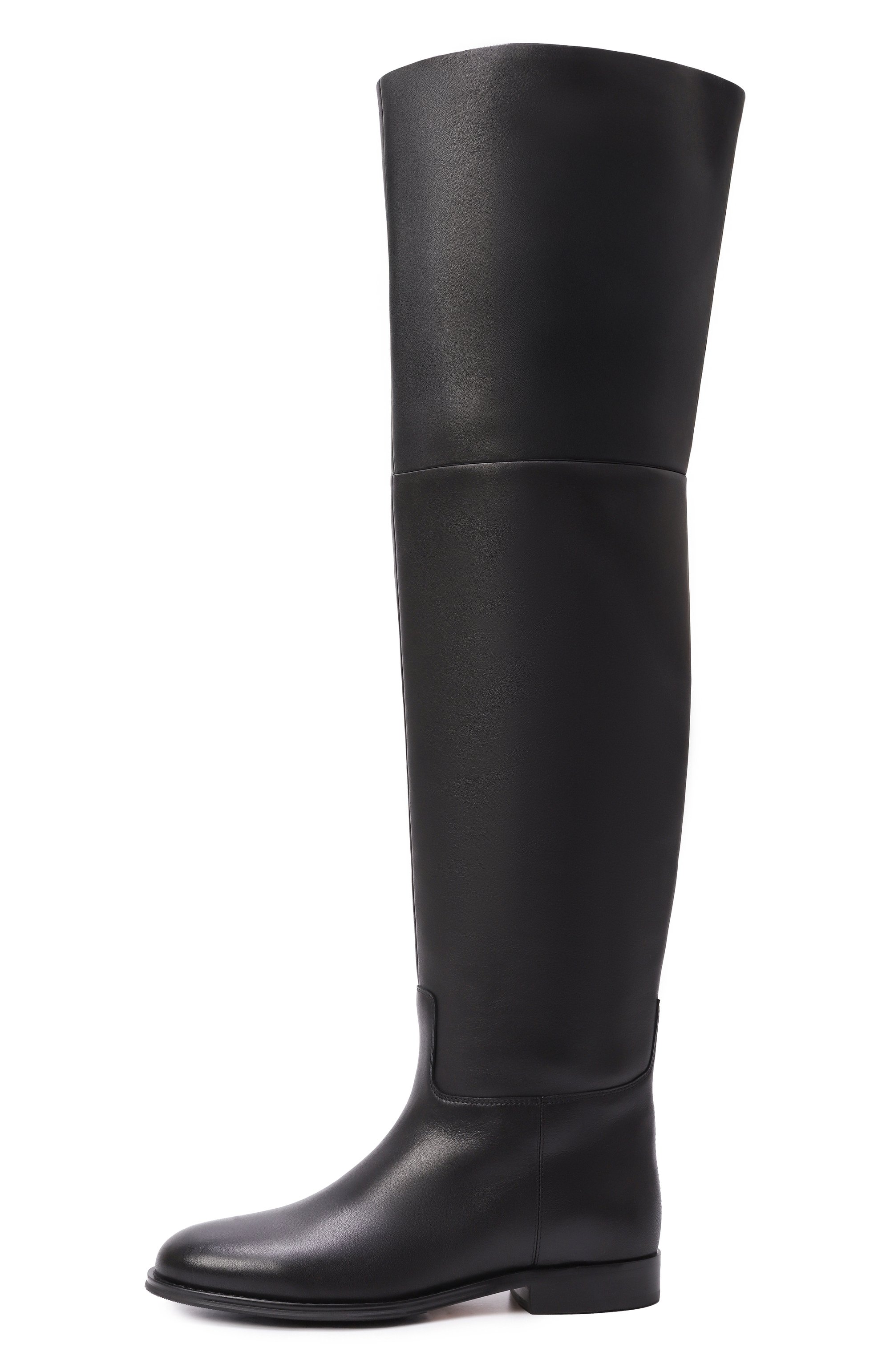 Кожаные ботфорты 12 STOREEZ, арт. 135403, фото 4