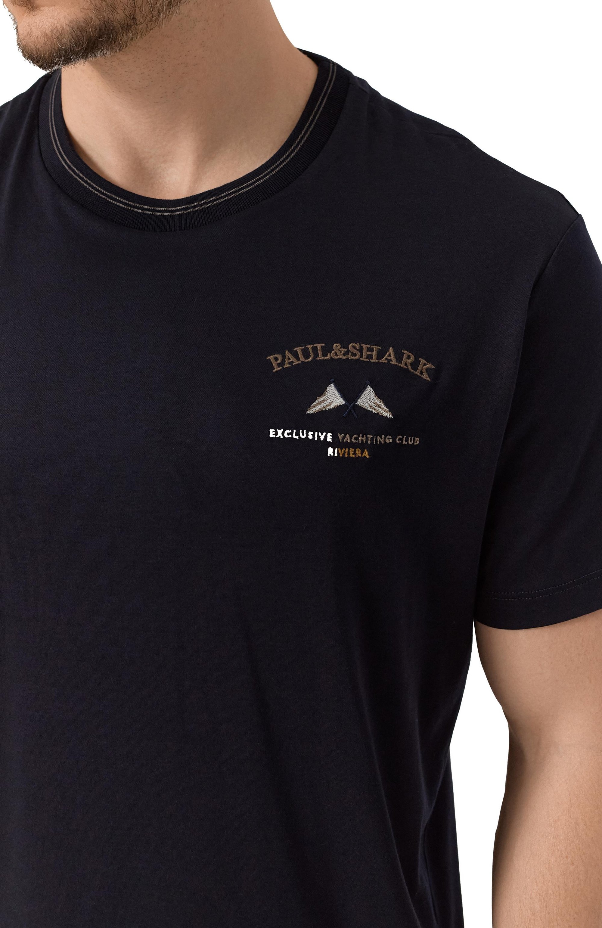Футболка из хлопка и лиоцелла PAUL&SHARK, арт. 15311605/3XL-6XL, фото 5