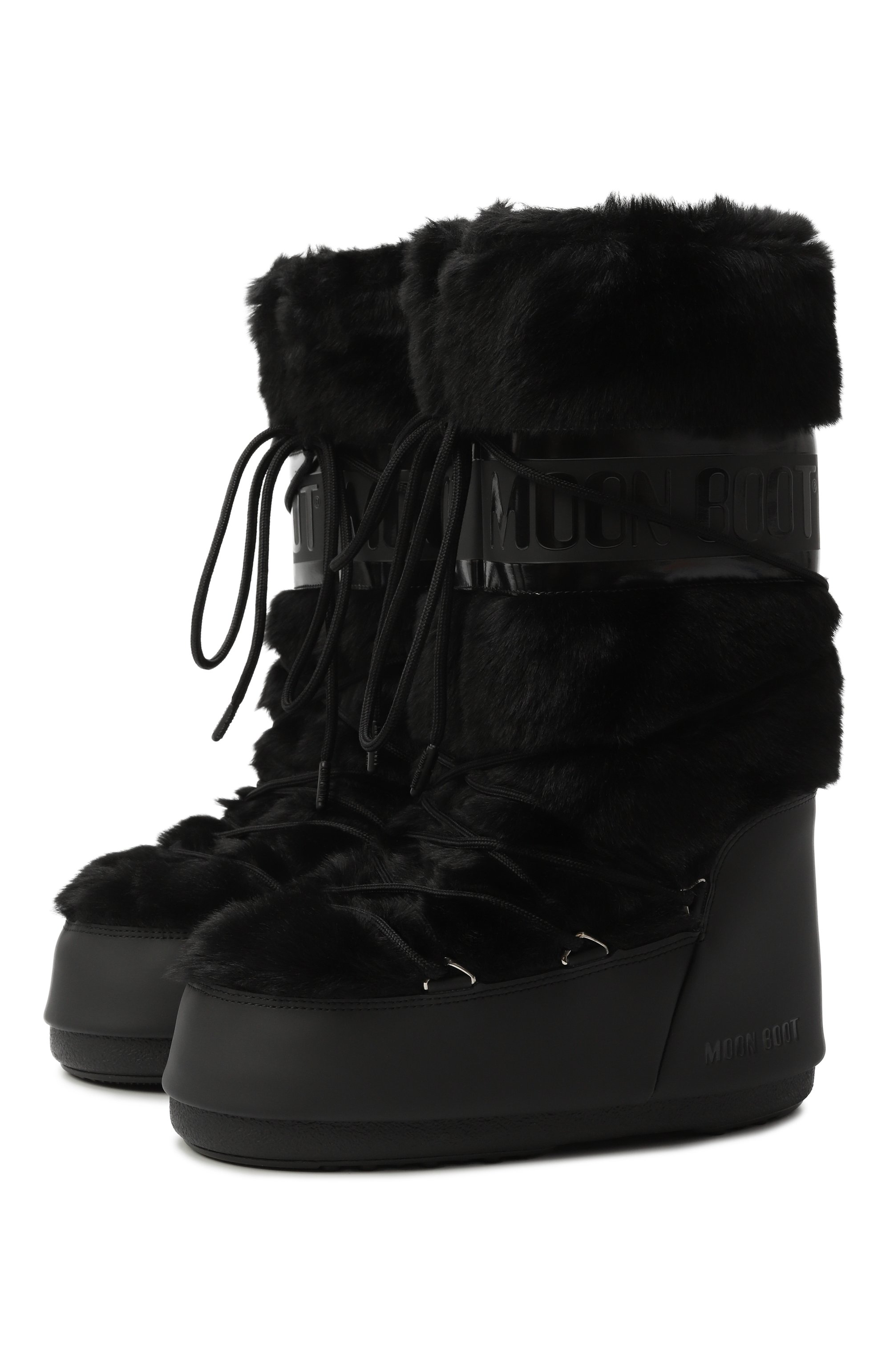 Сапоги icon из экомеха MOON BOOT черного цвета по цене 34950 руб., арт. 80D1408900, фото 1 Сапоги icon из экомеха MOON BOOT, арт. 80D1408900, фото 1