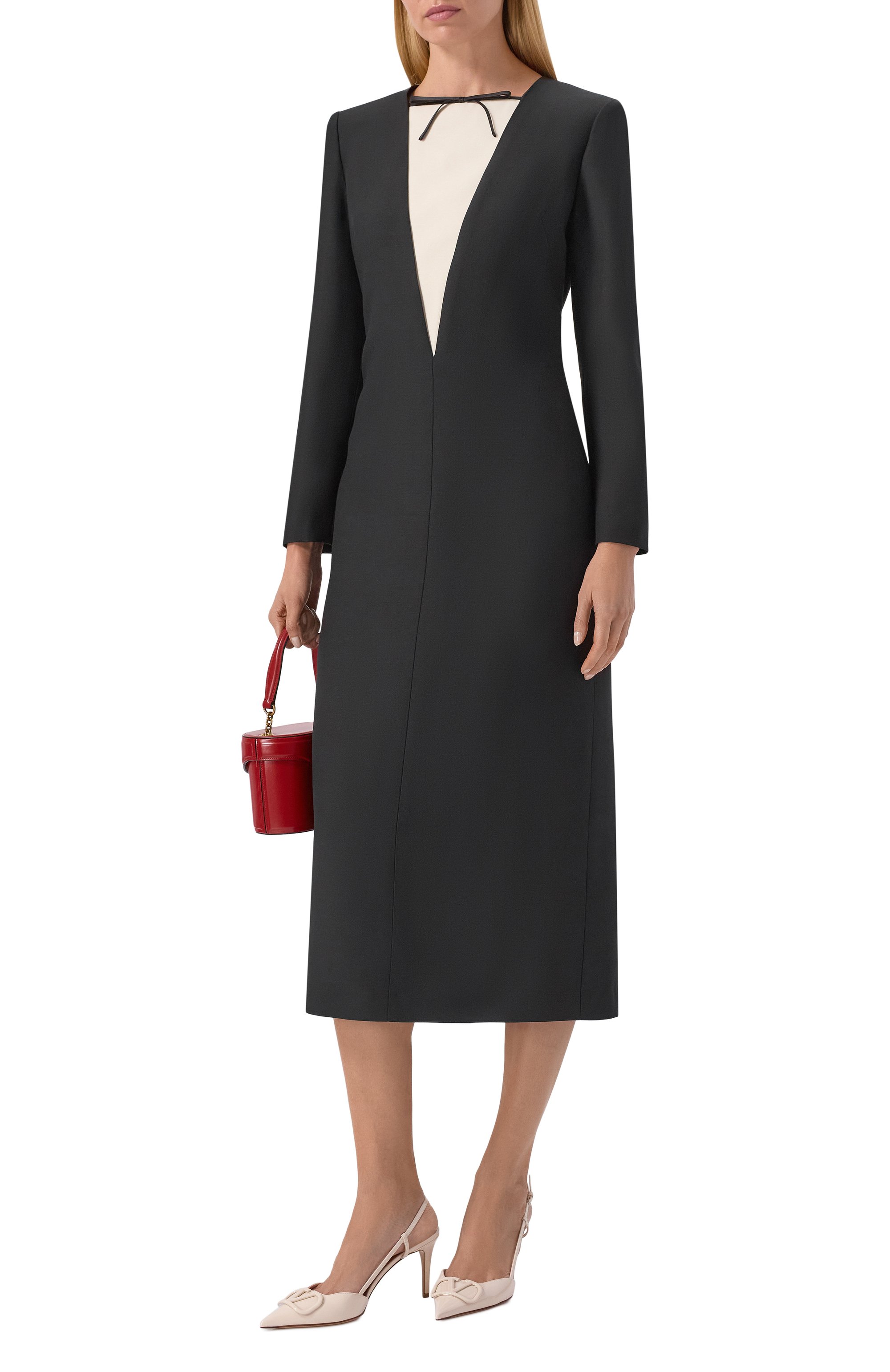 Платье из шерсти и шелка VALENTINO, арт. 8B3VAHZ5/1CF, фото 2