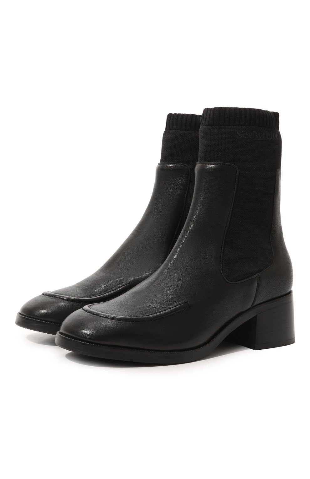 Ботильоны wendy SEE BY CHLOÉ черного цвета по цене 66550 руб., арт. SB39080A/16062, фото 1 Ботильоны wendy SEE BY CHLOÉ, арт. SB39080A/16062, фото 1