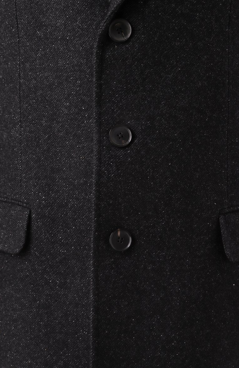 Мужской пальто из шерсти и шелка ZEGNA темно-серого цвета, арт. 4GJ3G0/897700A8 | Фот�о 6 (Материал сплава: Проставлено; Материал подклада: Вискоза; Драгоценные камни: Проставлено; Рукава: Длинные; Материал внешний: Шерсть; Длина (верхняя одежда): До середины бедра; 1-2-бортные: Однобортные; Стили: Кэжуэл, Классический; Мужское Кросс-КТ: пальто-верхняя одежда)