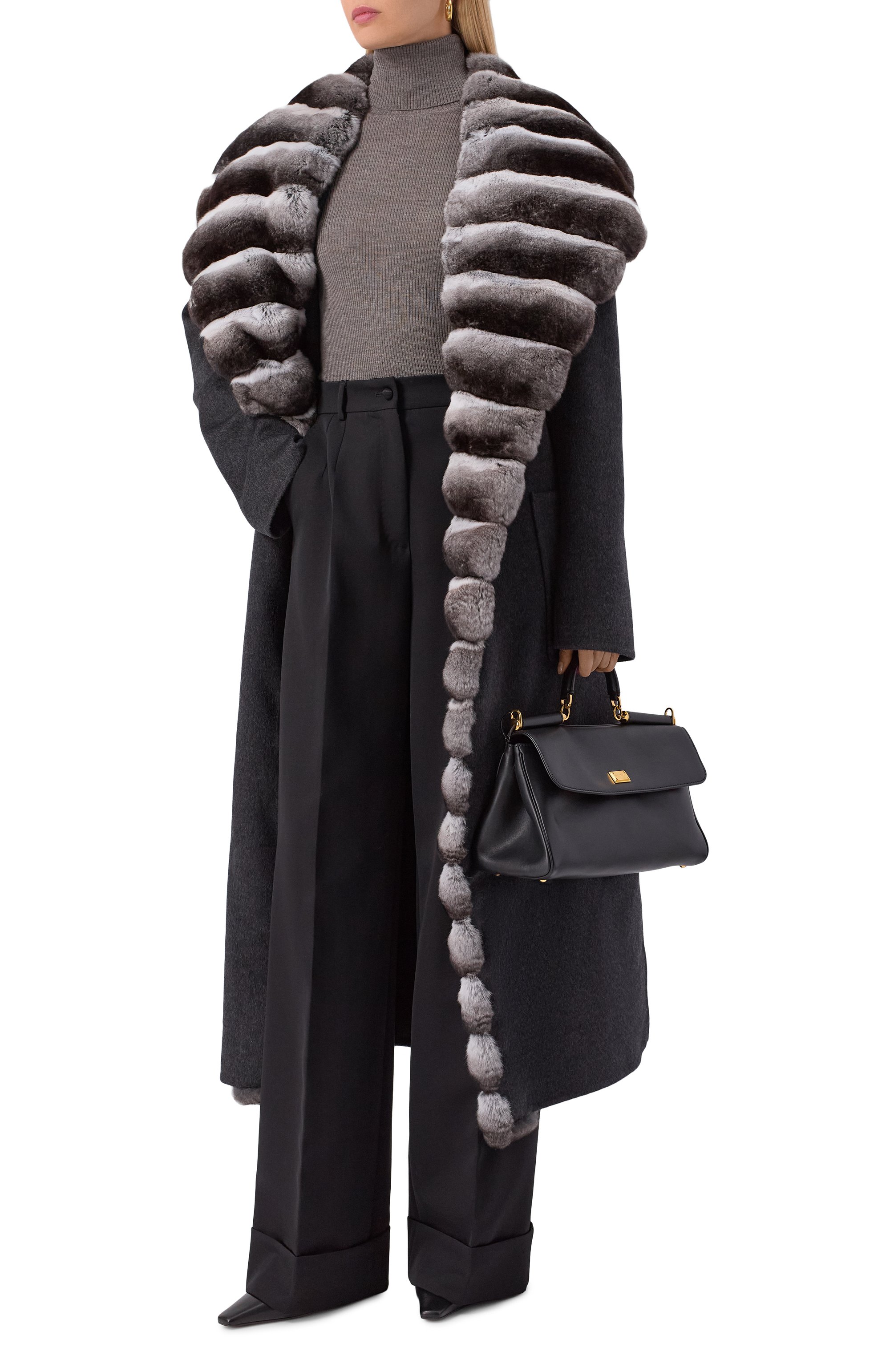 Кашемировое пальто с отделкой из шиншиллы MVST, арт. FTBPL-X1395-1CH, фото 2