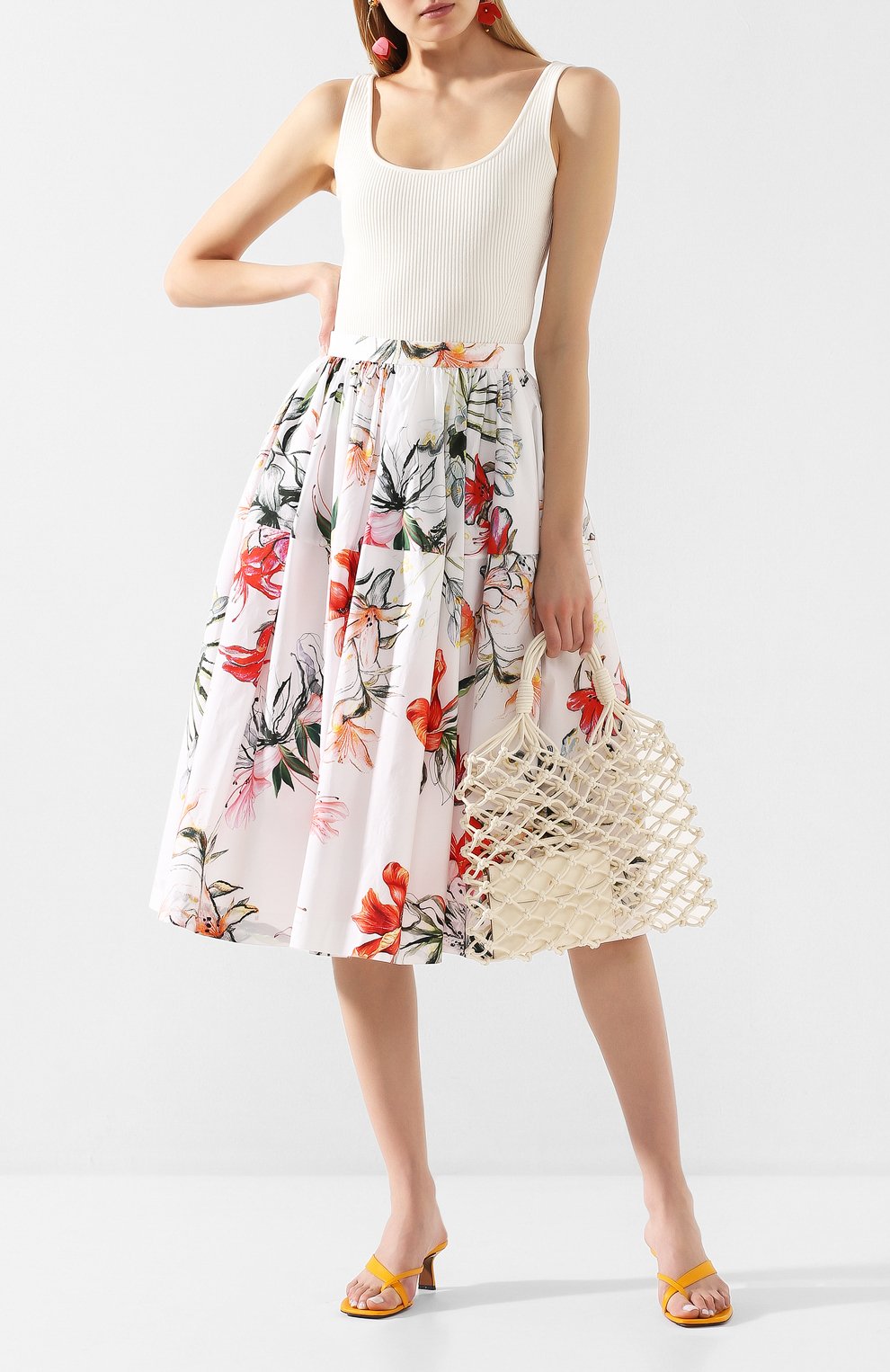 Хлопковая юбка ALEXANDER MCQUEEN, арт. 620660/QDAAL, фото 2