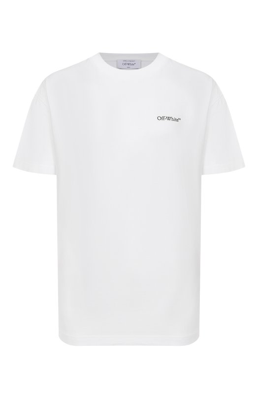 Хлопковая футболка Off-White 0WAA089S26JER002 Белый 0WAA089S26JER002