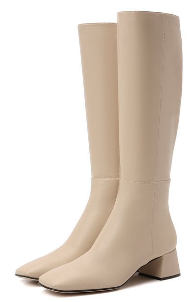 Кожаные сапоги SERGIO ROSSI кремового цвета по цене 133000 руб., арт. A97020-MNAN07, фото 1 Кожаные сапоги SERGIO ROSSI, арт. A97020-MNAN07, фото 1