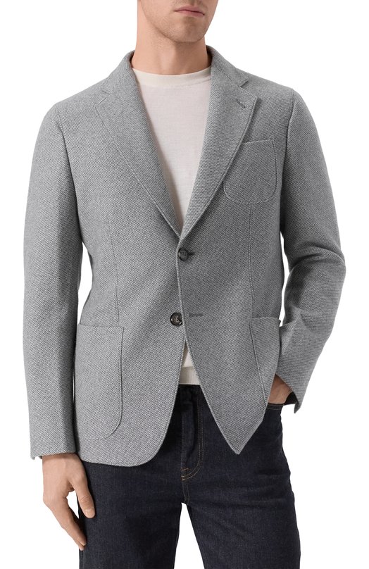 Кашемировый пиджак Giorgio Armani GM000140/TE17853 Серый  GM000140/TE17853 Фото 4