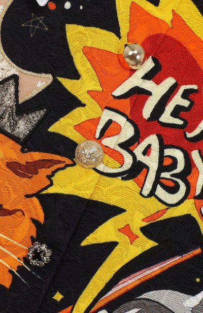 Мини-платье а-силуэта с принтом и кружевным воротником DOLCE & GABBANA, арт. 0131/L5JDW4/G7MBD/2-6, фото 3