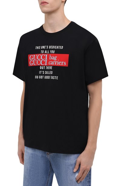 Хлопковая футболка GUCCI, арт. 616036/XJD1E, фото 3