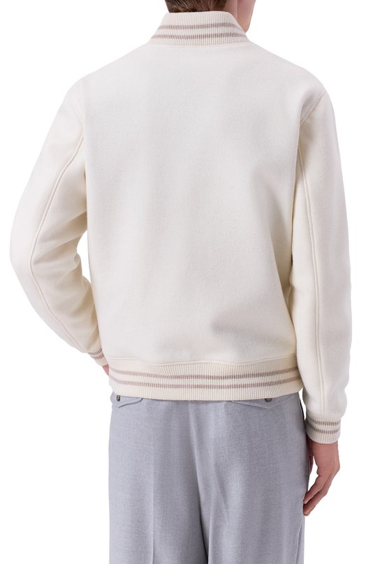 Шерстяной бомбер L.B.M. 1911 9379/55700 Кремовый  9379/55700 Фото 4