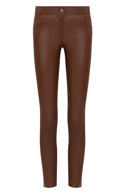 Женские кожаные брюки BRUNELLO CUCINELLI, арт. M0V32P7154