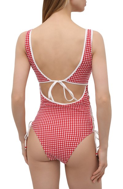 Слитный купальник LA PERLA красного цвета по цене 29200 руб., арт. 004228C, фото 3 Слитный купальник LA PERLA, арт. 004228C, фото 3