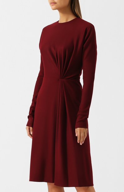 Шерстяное платье с круглым в ырезом и драпировкой LANVIN, арт. RW-DR235J-TJ02-A18, фото 3