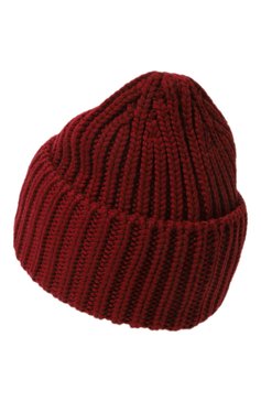 Женская шерстяная шапка LANVIN бордового цвета, арт. 6LCAPP/U7033 | Фото 3 (Материал: Текстиль, Шерсть; Материал сплава: Проставлено; Нос: Не проставлено)