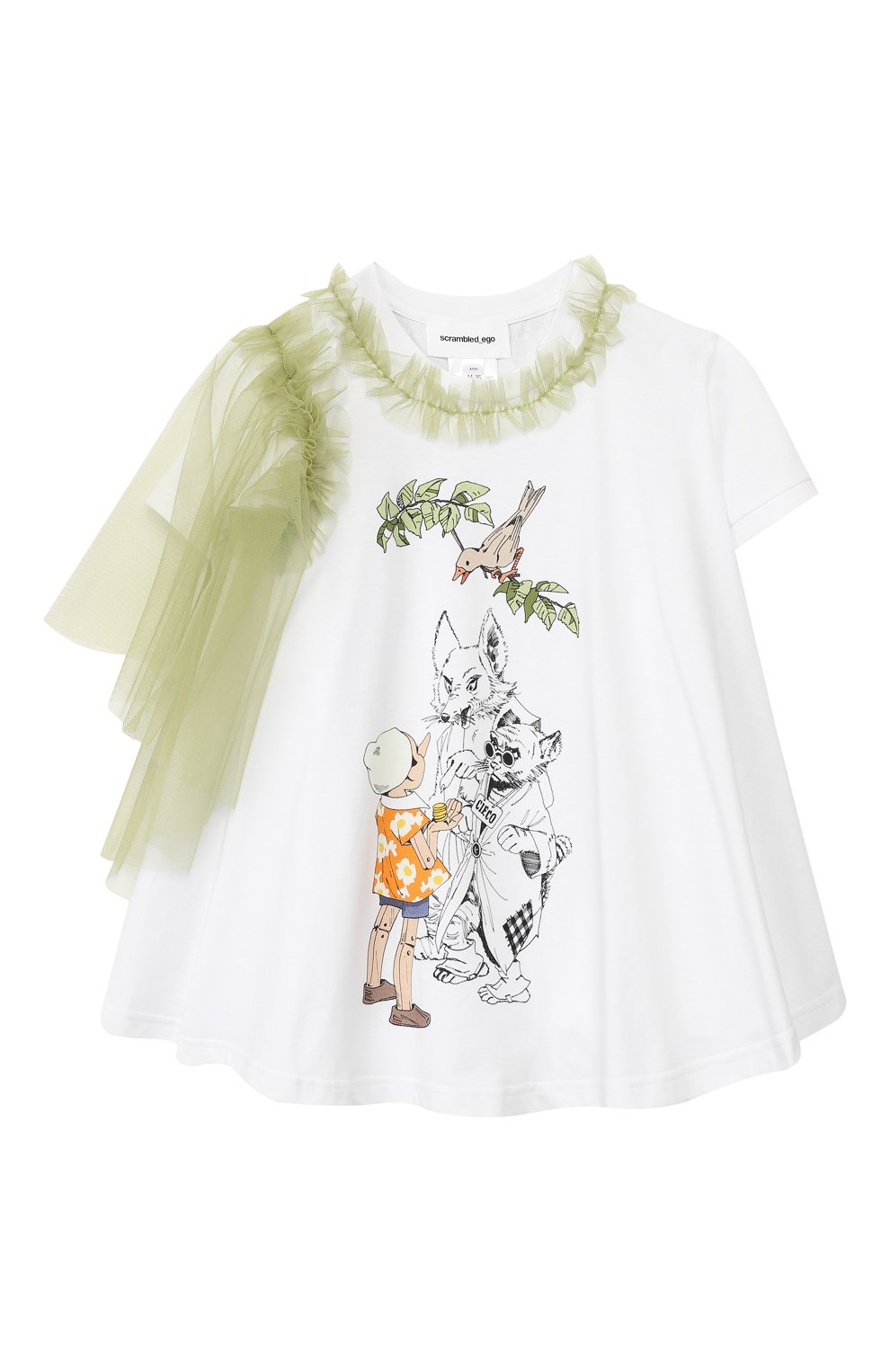 Удлиненная футболка из хлопка SCRAMBLED_EGO, арт. BJ101, фото 1