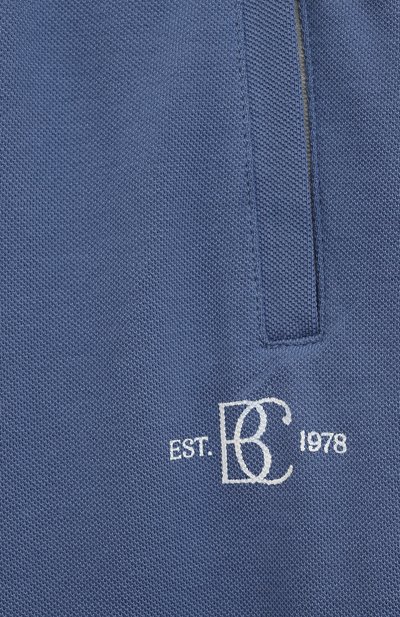 Хлопковые джоггеры BRUNELLO CUCINELLI синего цвета по цене 33550 руб., арт. B0T63E334A, фото 3 Хлопковые джоггеры BRUNELLO CUCINELLI, арт. B0T63E334A, фото 3