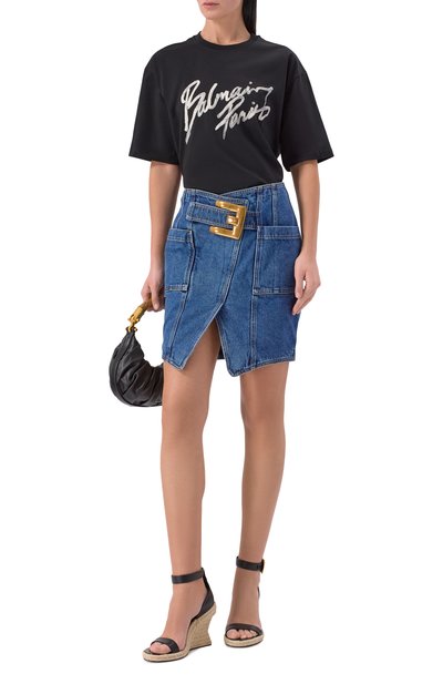 Кожаные босоножки anthem 95 BALMAIN, арт. GN4UH225/LNAP, фото 3