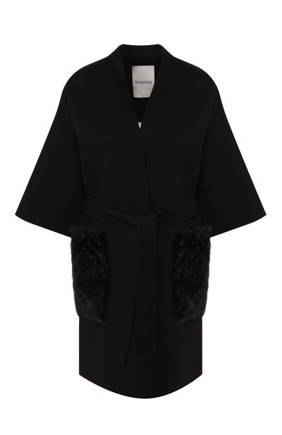 Женское пальто из смеси шерсти и кашемира VALENTINO, арт. SF3FA766DMF