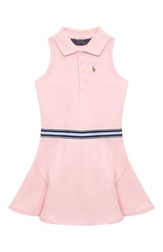 Детское хлопковое платье POLO RALPH LAUREN розового цвета, арт. 313862342 | Фото 1 (Материал внешний: Хлопок; Девочки Кросс-КТ: Платье-одежда; Случай: Повседневный; Драгоценные камни: Проставлено; Материал сплава: Проставлено; Рукава: Без рукавов; Ростовка одежда: 12 лет | 152 см, 9 лет | 134 см, 8 лет | 128 см, 13 - 15 лет | 158 см)