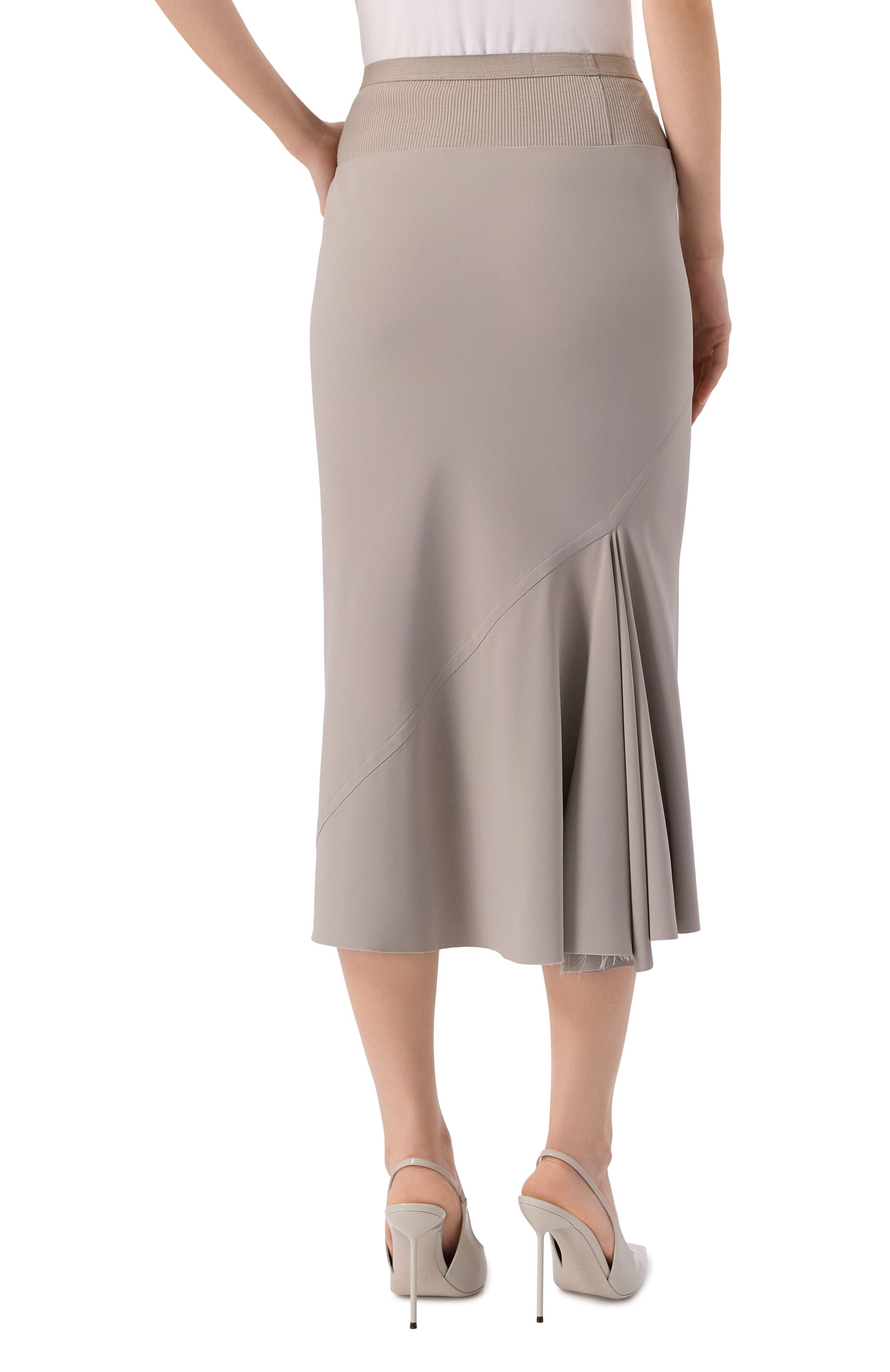 Комбинированная юбка RICK OWENS, арт. RP02E4332/HY, фото 4