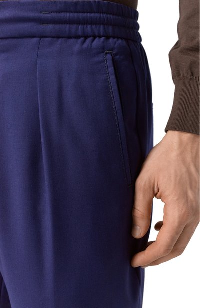 Шерстяные брюки KITON темно-синего цвета по цене 175500 руб., арт. UP1LACK0630F04, фото 5 Шерстяные брюки KITON, арт. UP1LACK0630F04, фото 5