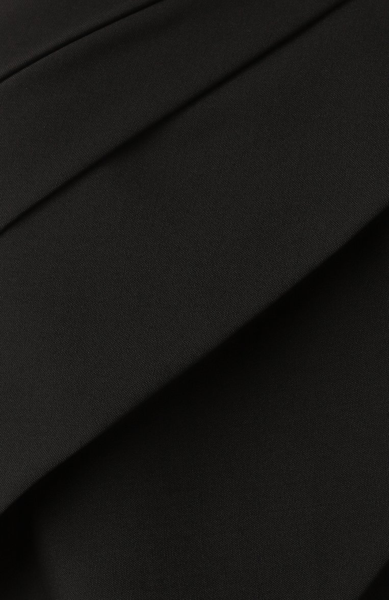Женское шерстяное платье VALENTINO черного цвета, арт. 5B0VADS074B | Фото 6 (Материал внешний: Шерсть; Драгоценные камни: Проставлено; Длина Ж (юбки, платья, шорты): Миди; Материал сплава: Проставлено; Стили: Кэжуэл; Женское Кросс-КТ: Платье-одежда; Случай: Коктейльный; Рукава: Без рукавов)