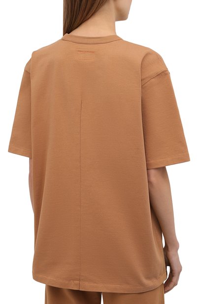 Хлопковая футболка HERON PRESTON FOR CALVIN KLEIN коричневого цвета по цене 12100 руб., арт. K10K108252, фото 4 Хлопковая футболка HERON PRESTON FOR CALVIN KLEIN, арт. K10K108252, фото 4