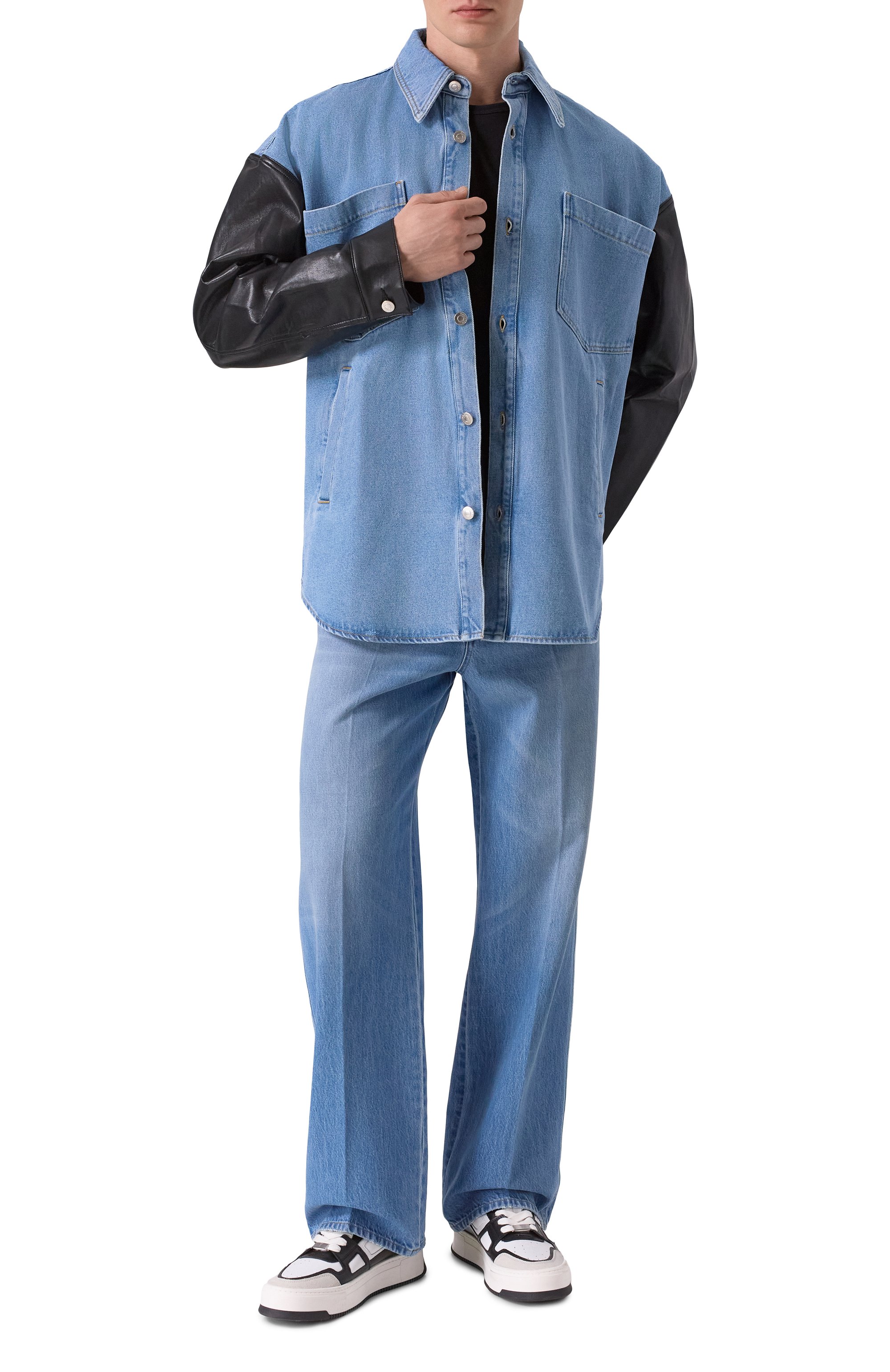 Комбинированная рубашка NANUSHKA, арт. NU25RSTP09753, фото 2