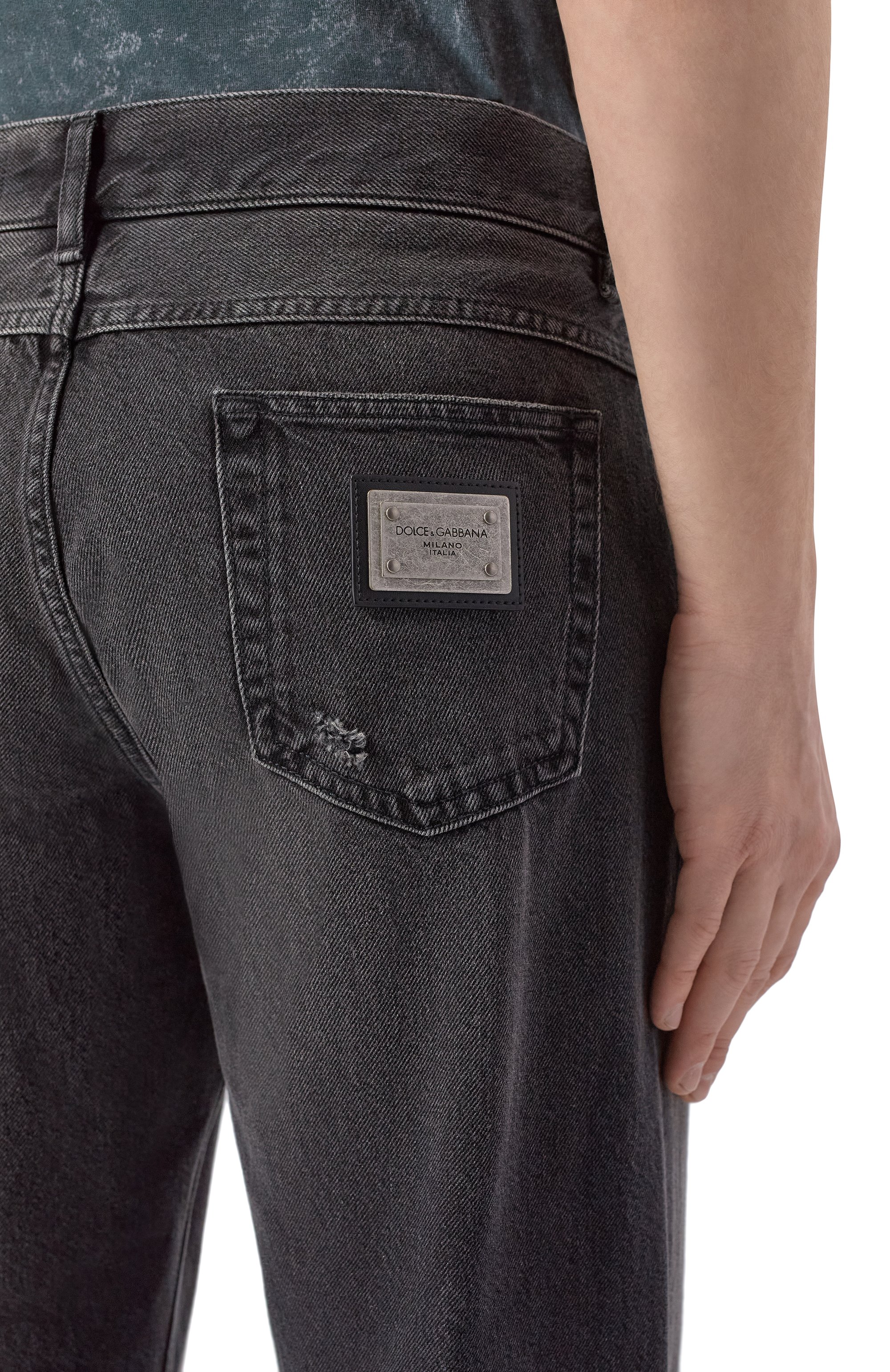 Джинсы luxury DOLCE & GABBANA темно-серого цвета по цене 89950 руб., арт. GYQFCD/G80M9, фото 5 Джинсы luxury DOLCE & GABBANA, арт. GYQFCD/G80M9, фото 5