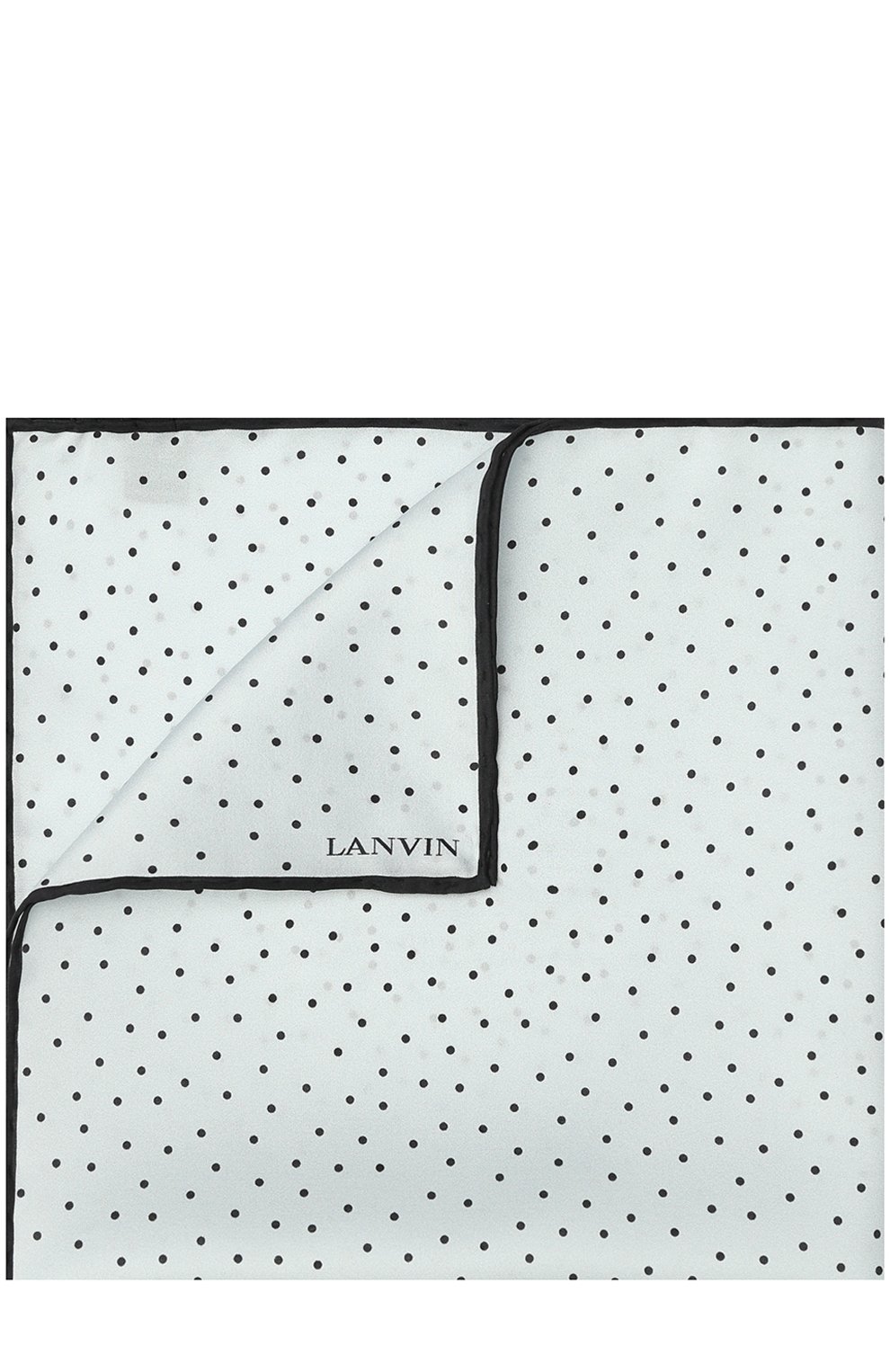 Шелковый платок с узором LANVIN белого цвета по цене 7250 руб., арт. 2716/HANDKERCHIEF, фото 1 Шелковый платок с узором LANVIN, арт. 2716/HANDKERCHIEF, фото 1