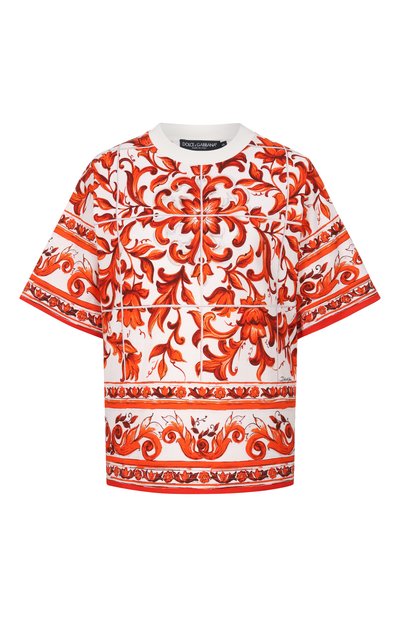 Женская хлопковая футболка DOLCE & GABBANA, арт. F8U10T/GDDT5