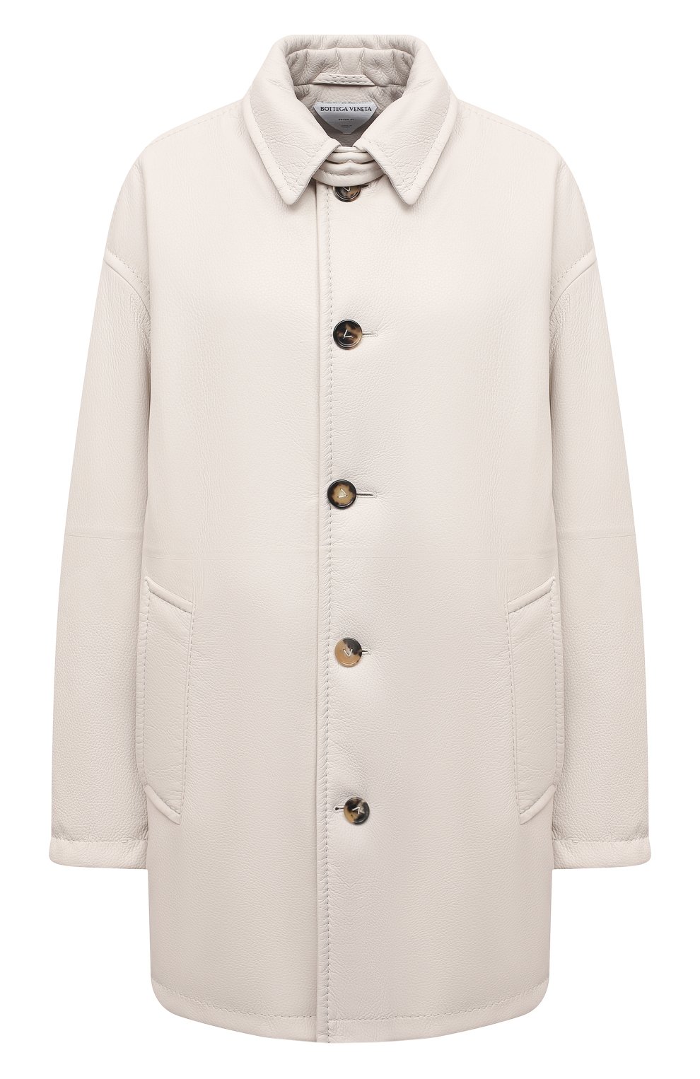Кожаное пальто BOTTEGA VENETA кремового цвета по цене 737000 руб., арт. 655939/V0Q60, фото 1 Кожаное пальто BOTTEGA VENETA, арт. 655939/V0Q60, фото 1